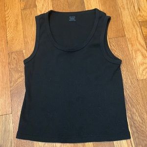 Plain black crop top size medium/large 100% cotton